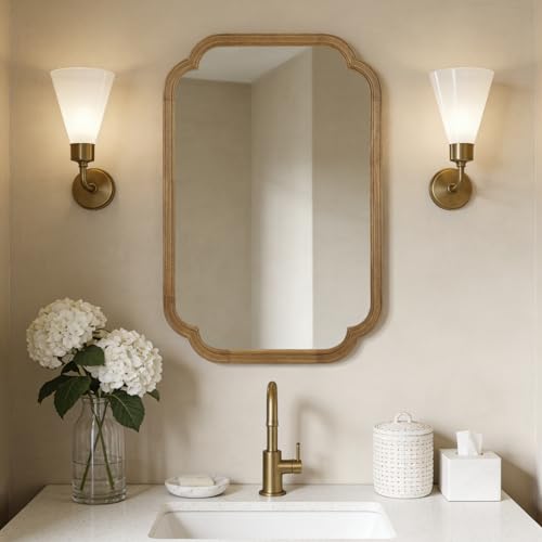WallBeyond 20' x 30' Wood Mirror Rounded Corner Arch...