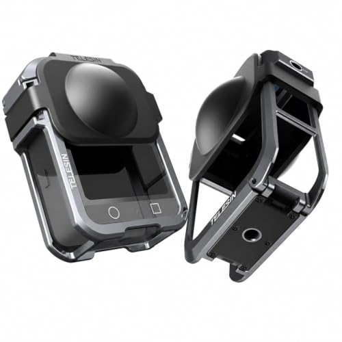 Image of TELESIN Aluminum Alloy Protective Frame Case for DJI Osmo 360 with Cold Shoe Mount Magnetic Quick-Release Mount 1 /4-inch Threaded Interface with Silicone Protective Len Case for Camera Accessories