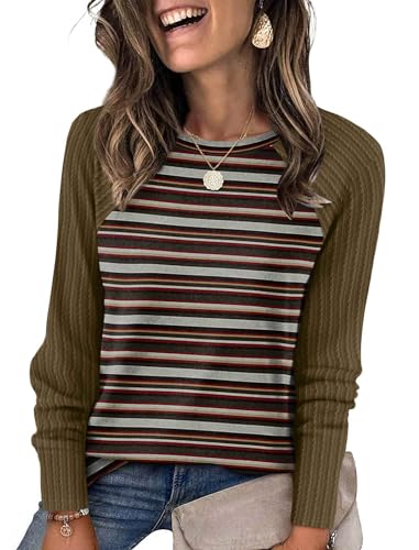 Image of SAMPEEL Sweatshirt for Women Long Sleeve Shirts Crewneck Sweaters Fall Fashion Outfits 2025 Trendy Tunic Tops Plus Size