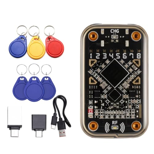 Eighosee Emulador de Tarjeta Inteligente Sin Contacto Chameleon Ultra, Lector de Chip Inteligente RFID + 3xCUID/UID Compatible con para Lector y Escritor NFC