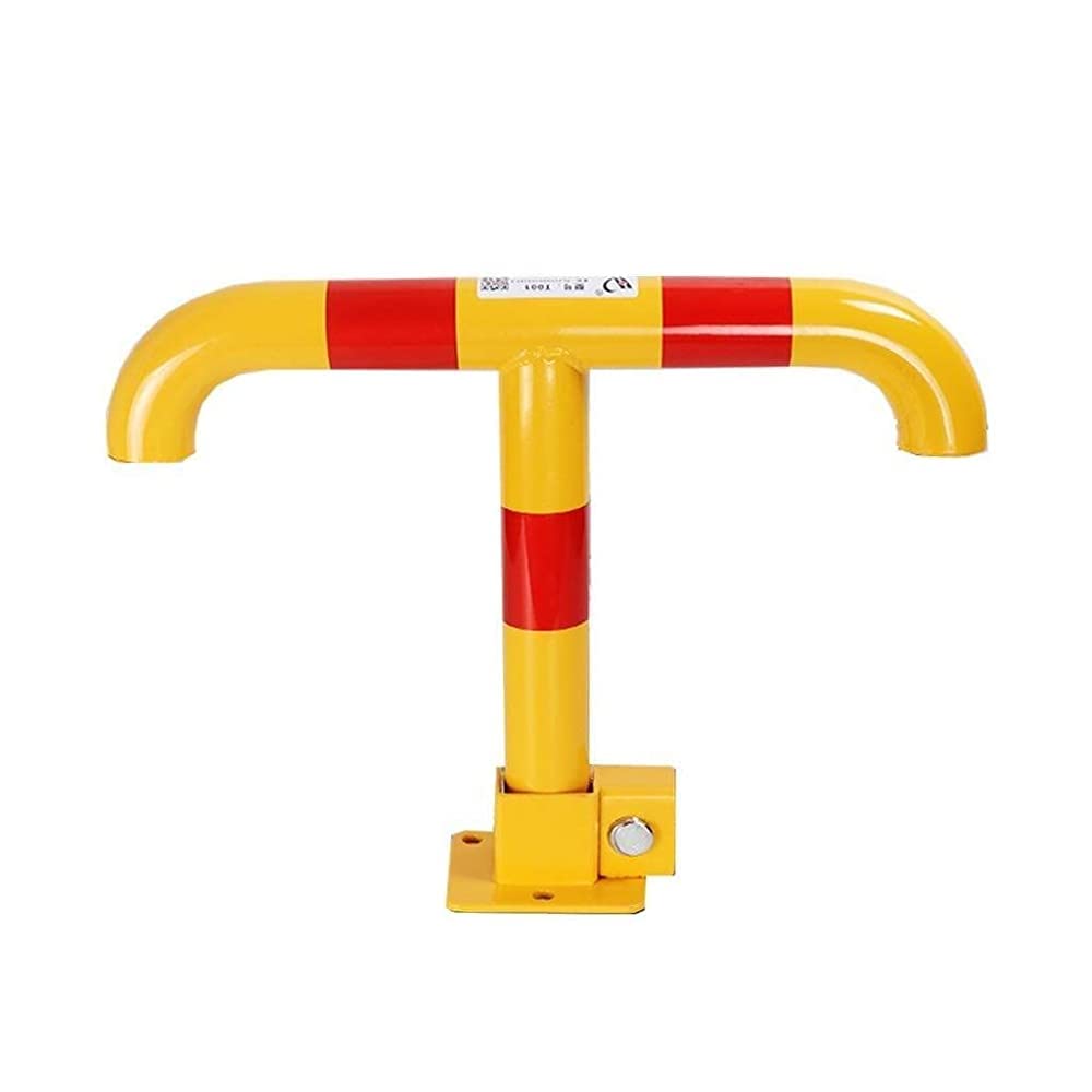 MOKLYF Parking Latch Parking Pile of Heavy Metal Bollards Parking Lock, Secure Parking Lane Interceptor T-Security Bollards, 55 * 40Cm Parking/Black (Yellow)