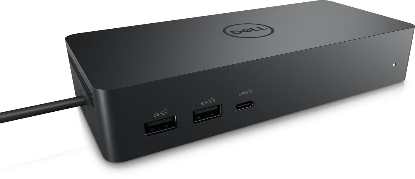Uniwersalna stacja dokująca USB-C, 10 portów, obsługa wielu monitorów do 5K, 2 × DisplayPort, HDMI, Gigabit Ethernet, zasilanie 96 W, montaż VESA, czarny