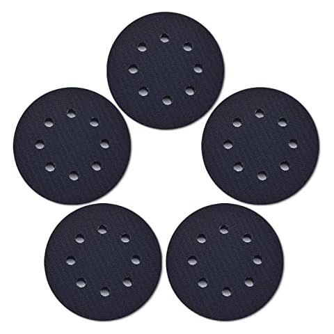 125 mm weicher Schwamm-Schnittstellen-Pad, 8 Löcher, für Zufallsschleifer, spezielles Ersatzkissen, stoßfest, Geräuschreduzierung, Polierer, 5 Stück Cover