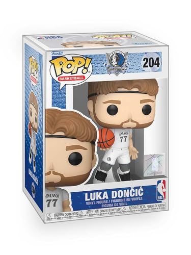 Epic Collectibles Basketball - Luka Doncic Finger Roll in 2024 City Edition Uniform Mavericks Vinyl Figure Collectibles Bundle with Compatible Funko Pop Box Protector