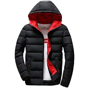 Saoye Fashion Heren warme winterjas parka jas met bont winterjas met capuchon Fiesta kleding overgangsjas gevoerde winterparka winter hoodie gewatteerde donsjas