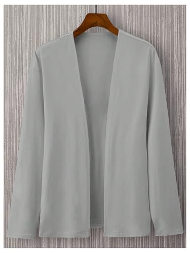 SweatyRocks Men's Cardigan Sweaters Lightweight Long Sleeve Open Front Cardigan Outwear3