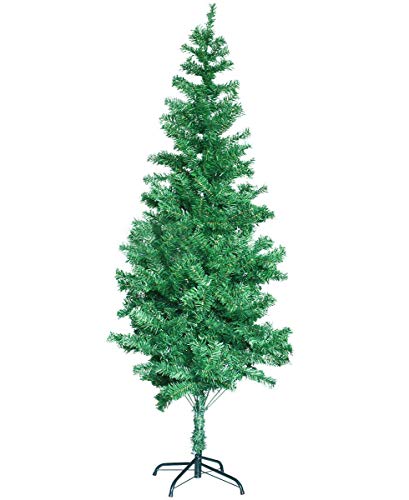 Gift Hunter PVC Artificial Christmas Tree with Multi-Color LED Lights and Decorations - 5.9 Feet, Green