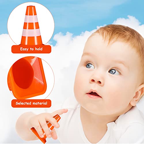 STOBOK 10Pcs Miniature Traffic Cone Toy Set 1/12 Scale Kids Road Signs Educational Construction Cones for Party Favors and Model Roadblocks - Image 4