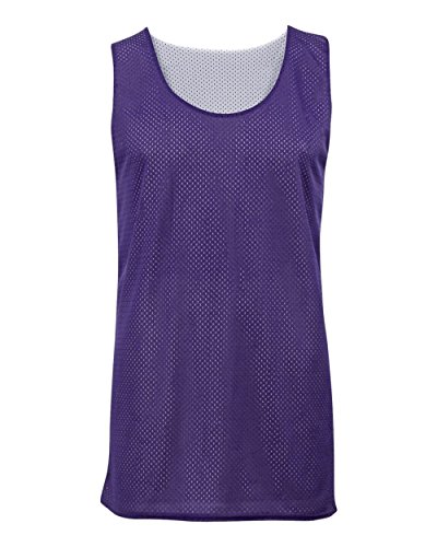 Badger Sport Purple/White Adult 2XL Reversible Mesh Tank Top Jersey Uniform