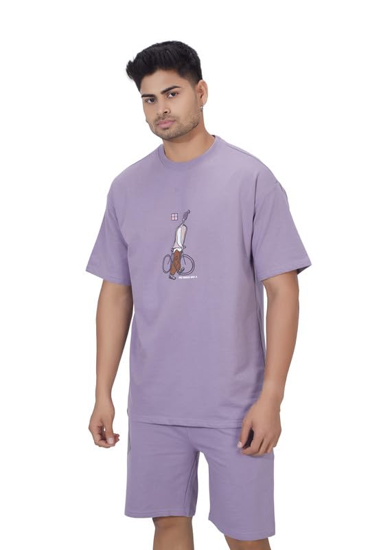 Men’s Cotton Rich Oversized T-Shirt & Shorts Co-ord Set