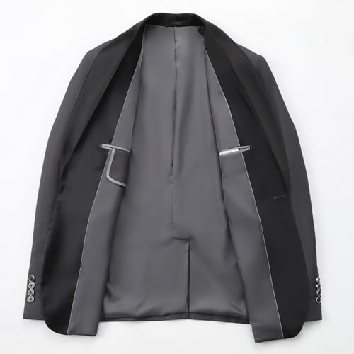 Mens Sport Coat Casual Blazer One Button Business Suit Jacket3