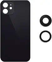 Tampa Traseira Vidro Para iphone 11 Preto + Lente da Câmera