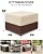 Vailge Rectangle Patio Ottoman Cover, Waterproof Outdoor Ottoman Cover with Padded Handles, Patio Side Table Cover, Heavy Duty Patio Furniture Covers (Small,Beige & Brown)
