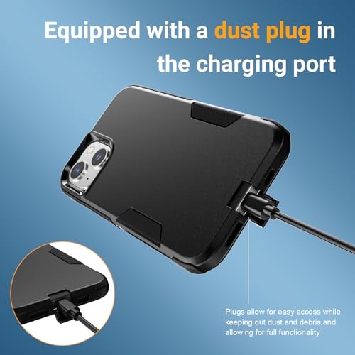 jaroco Magnetic for iPhone 13&14&15 Case Heavy Duty Rugged Dual-Layer Black - image 6