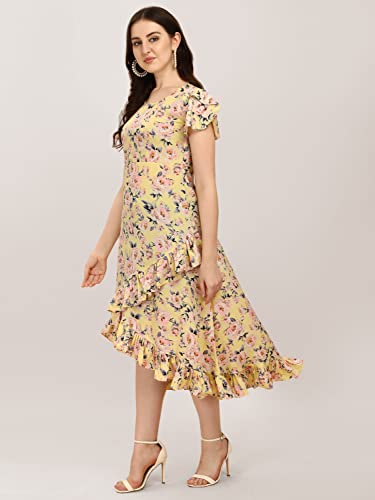 Image of QIQI Women's Crepe A-Line Maxi Casual Dress