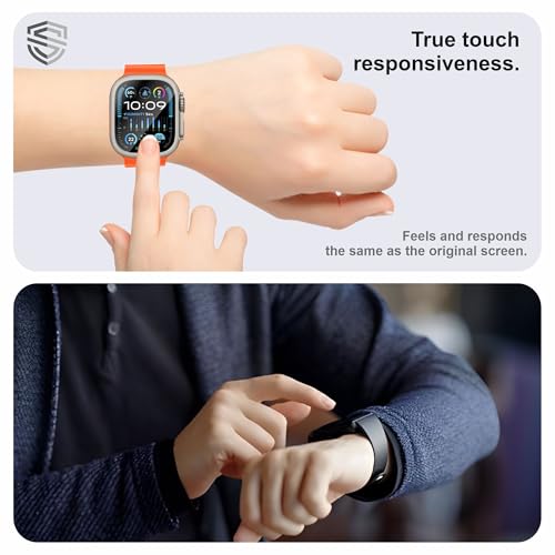Image of Military-Grade Gorilla Tempered Glass For Apple Watch Ultra, Watch Ultra 2 and Watch Ultra 3 (49 mm) with Installation Kit | Pack of 2 | Transparent