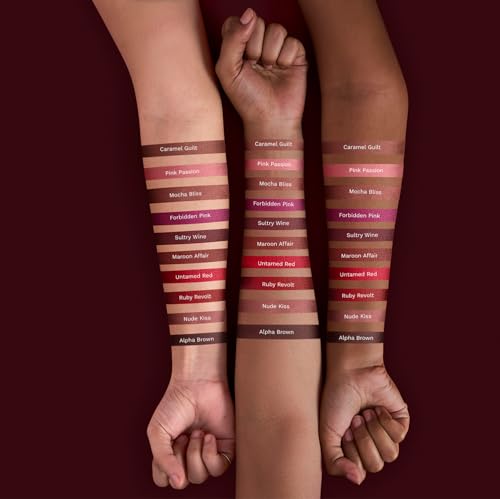 Image of Pilgrim Matte Me Up Bullet Lipstick 4.2g | Creamy, Lightweight, Bold, Non Drying | SPF 30 | Enriched With Hyaluronic Acid & Spanish Squalane | Lipstick for dusky skin tone | Sultry Wine-26