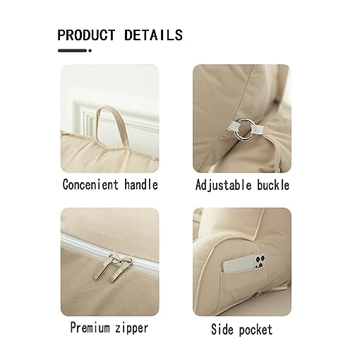 Coussin de lecture pour canapé et lit avec soutien lombaire et cervical pour adulte