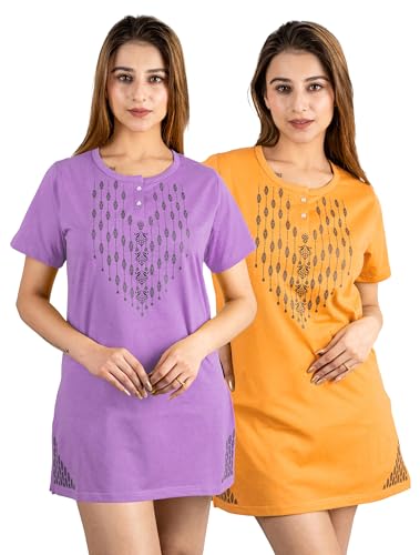 Image of Long Tshirts for Women Combo of 2 | Women Long t Shirt| Long Shirt for Women |Long T-Shirts for Women