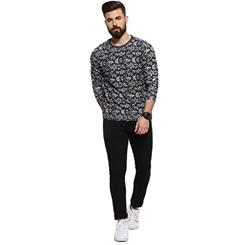 Image of CAHOOT Men's Blue and Mint Ombre Henley Neck Short Sleeve Regular Fit T Shirt for Regular Wear