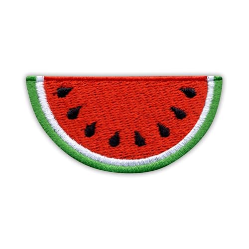 Patchion Sandía - Fruta Dulce Y Jugosa - Gancho Negro Y Bucle - Parche/Insignia/Emblema Bordado