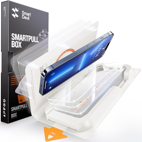 Image of SMARTDEVIL 3 Pack Tempered Glass for iPhone 13 Pro Max Screen Protector, Military-Grade Shatterproof Protection, 9H Hardness, Fast & Easy Installation, Case Friendly Design