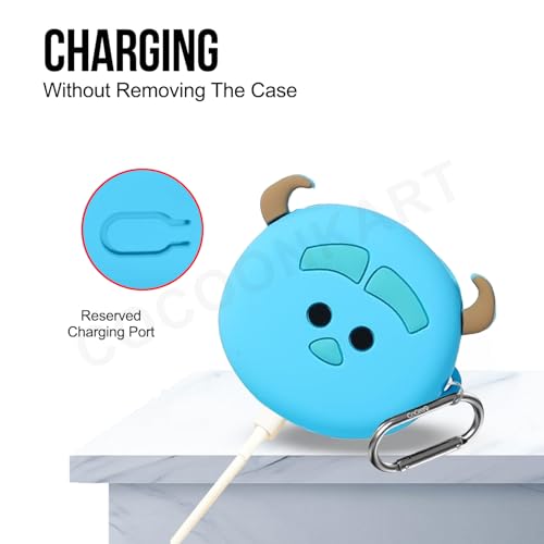 Image of Cartoon Silicone Case Cover for Samsung Galaxy Buds Core (2025) (Blue Monster)