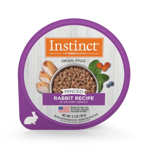 Instinct Original Minced Cups Wet Cat Food Rabbit 3.5 oz (12 Count)