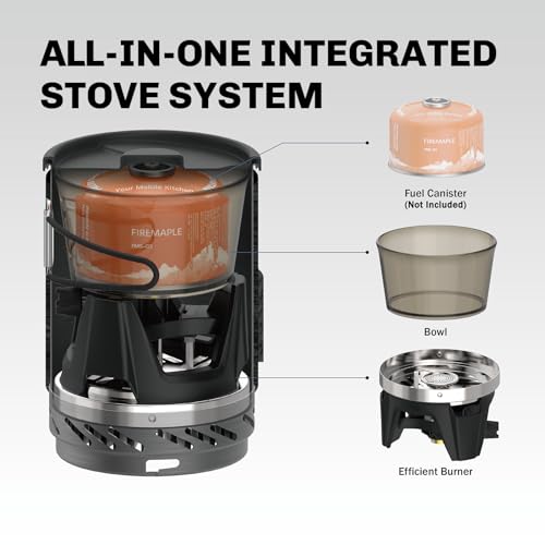 Image of Fire-Maple inchFixed Star 1 inch Personal Cooking System | Pot /Jet Burner Stove System with Electric Ignition | Ideal for Hiking, Camping, Backpacking, Fishing, Hunting Trips and Emergency Use