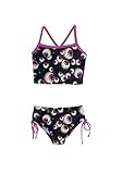 PattyCandy Eye Balls Hot Pink Black Halloween Girls Tankini Swimsuit Set - 12