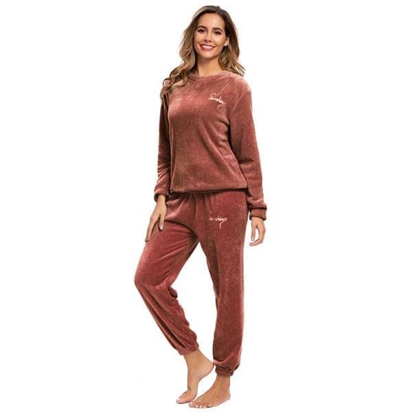 Buy DONSON Winter Pajama Set for Women, Long Sleeve Pajama Lightweight Pjs Set Soft Sleepwear