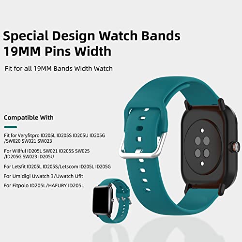 Correas compatibles silicona para relojes muyfitpro ID205L miniatura 2