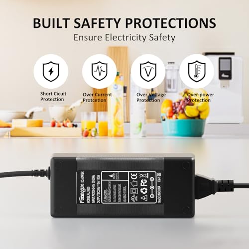 Image of Facmogu 36V 5A Power Supply Adapter, 180W AC 100V~240V to DC 36 Volt 5A Converter Transformer with Barrel Connector 5.5x2.5mm & 5.5x2.1mm, AC /DC Power Converter Desktop Adpater for Home Audio Amp