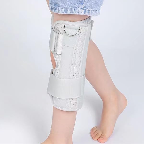 Pediatric Leg Immobilizer Kids Knee Brace Support Child Knee Fixed Splint Leg Fracture Splint Knee & Leg Immobilizer/Knee Brace (X-Small)