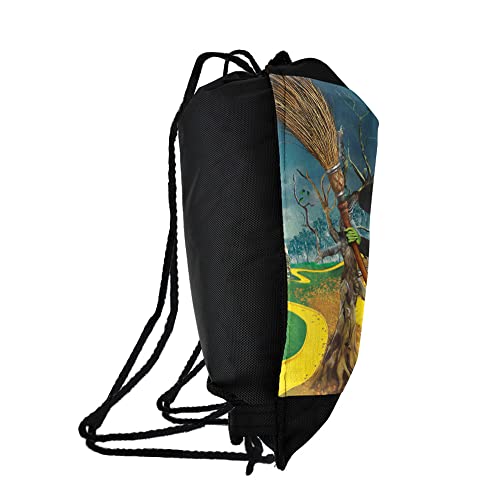 LOGOVISION Wizard of Oz Wicked Witch Character Drawstring Backpack Sports Bag Sackpack 17" x 13", Perfect for Gym, Yoga or Practice2