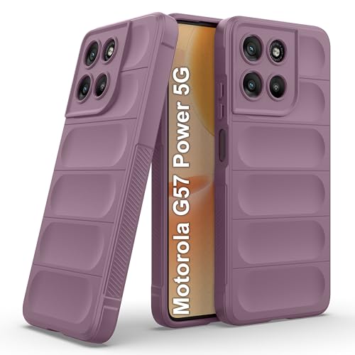 Image of amazon basics Back Case Cover for Motorola G57 Power 5G | Compatible for Motorola G57 Power 5G Back Cover | Liquid Silicon Magic Case with Camera Protection | Lavender