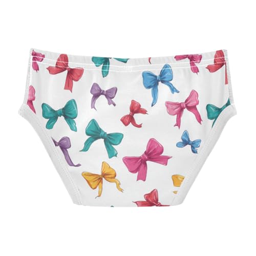 Wusikd Colorful Bows Ribbons Boys' Underwear Cotton Boys Briefs Soft Toddler Underwear 2T2