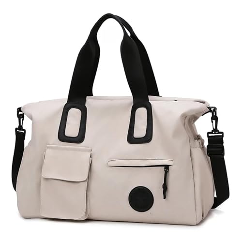 Carry On Travel Handbag Luggage Duffel Women Large Gym Fitness Casual Sports Training Yoga Shoulder Bag(Coffee)2