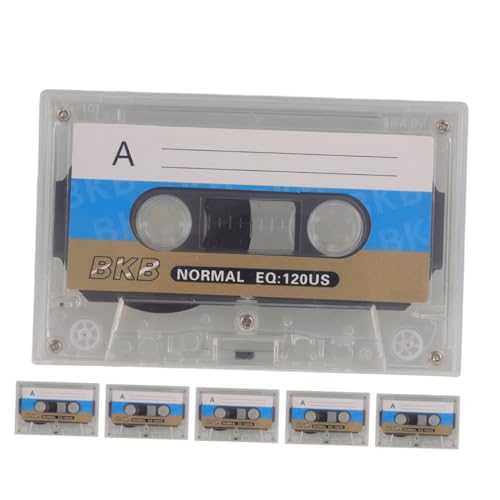 DIYEAH 6 Piezas 30 Cinta De Fiesta Retro Cintas De Microcassette Portacassette Estante para Casetes Vitrina De Cintas De Casete De Audio Cintas De Casete De Música El Plastico