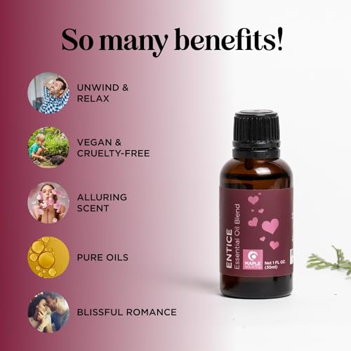 Entice Essential Oil Blend for Diffuser - Passionate Blend of Aromatherapy Oils for Couples with Lavender Palmarosa Clary Sage and Ylang-Ylang Essential Oil - Ignite The Romance Essential Oils Blend - Image 4