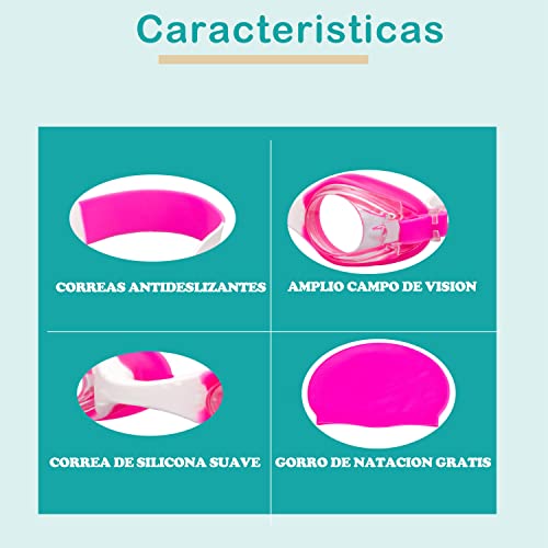 JINPXI Occhiali da piscina per bambini con