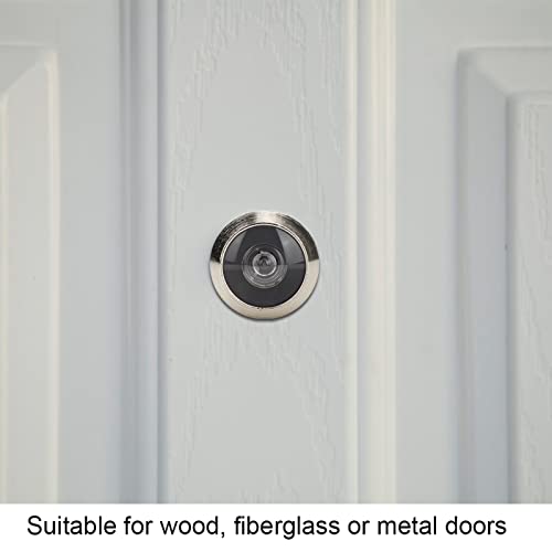 Mirilla para puerta anti-robo, ángulo de visión de seguridad de 220 grados con cubierta para seguridad en el hogar (extensión de 16 mm, apertura 16-23 mm, puerta) miniatura 3