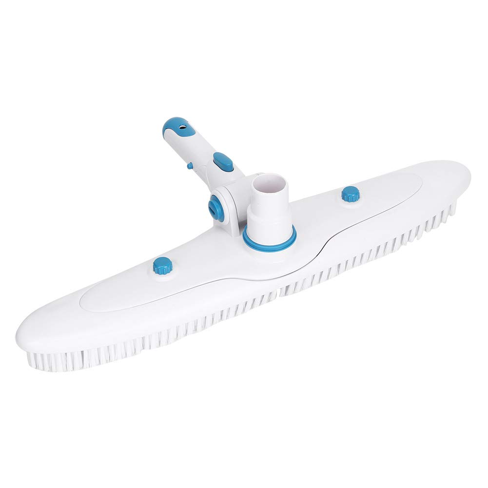 Zdejmowana szczotka do basenu, regulowany kąt, szczotka do czyszczenia basenu o doskonałej zdolności czyszczenia do pielęgnacji basenu, nylon polietylenowy, 45 cm, 17 cali, 653 g
