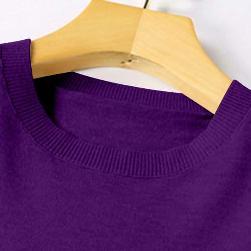 OIOLOYJM Fall Cashmere Sweaters for Women 2025 Crewneck Long Sleeve Tops Knitted Pullovers Lightweight Merino Wool Sweater