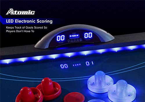 Atomic G04801W 90 Inch Indiglo Led Light Up Arcade Air Powered Hockey Table thumb #4