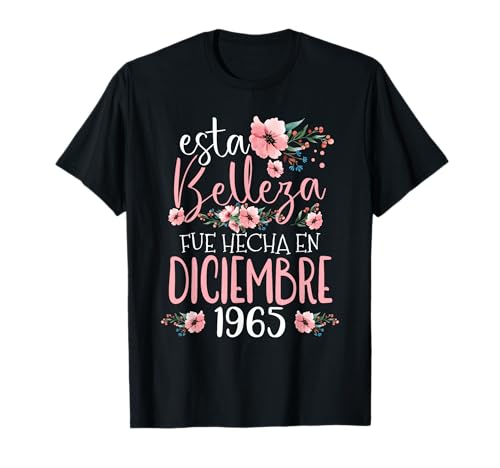 Hecha En Diciembre 1965 Mujer Regalo 58 Años Cumpleaños Camiseta