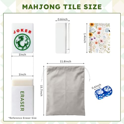 Juego de Mesa American Mahjong Set con 166 Fichas Acrílicas miniatura 2