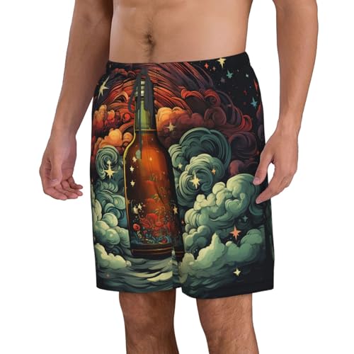 Men's Swim Trunks Beer Quick Dry Board Shorts Mens Bathing Suit Beach Swimwear with Pockets4