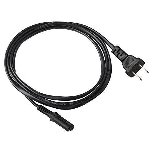 UL Listed] Cable de alimentación de CA de 2 Clavijas para LED LCD TV Samsung LG Sharp Canon Pixma HP Brother Epson Lexmark Printer Ps2 Ps3 Slim Ps4 Apple TV DELL Sony