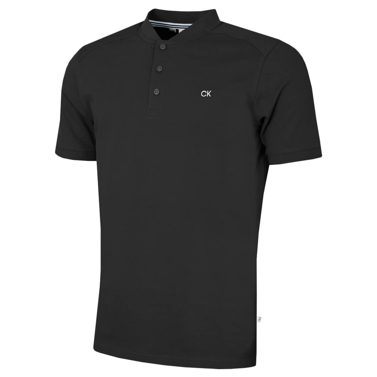 Calvin Klein Mens Blade Collar Campus Golf Polo Shirt - Charcoal - XXL